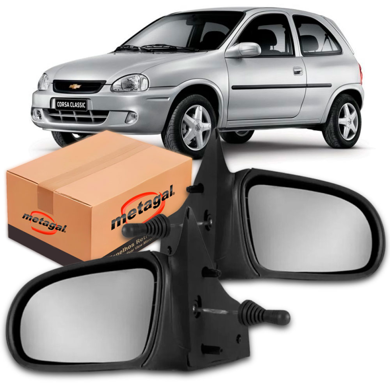 PAR RETROVISOR CORSA CLASSIC 2000 A 2016 MANUAL ORIGINAL