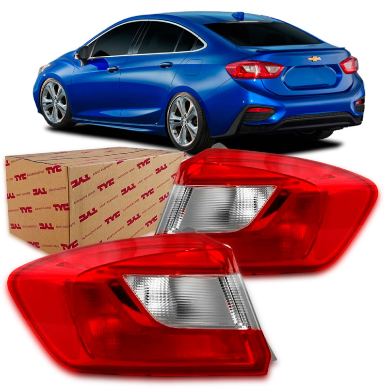 PAR LANTERNA TRASEIRA CRUZE SEDAN 2017 A 2022 CANTO TYC