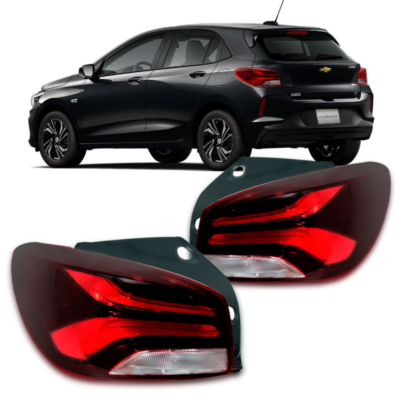 PAR LANTERNA TRASEIRA ONIX HATCH 2020 21 22 23 2024 SEM LED