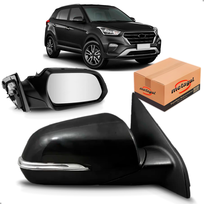 PAR RETROVISOR CRETA 2017 2018 19 20 2021 ELéTRICO C/ PISCA