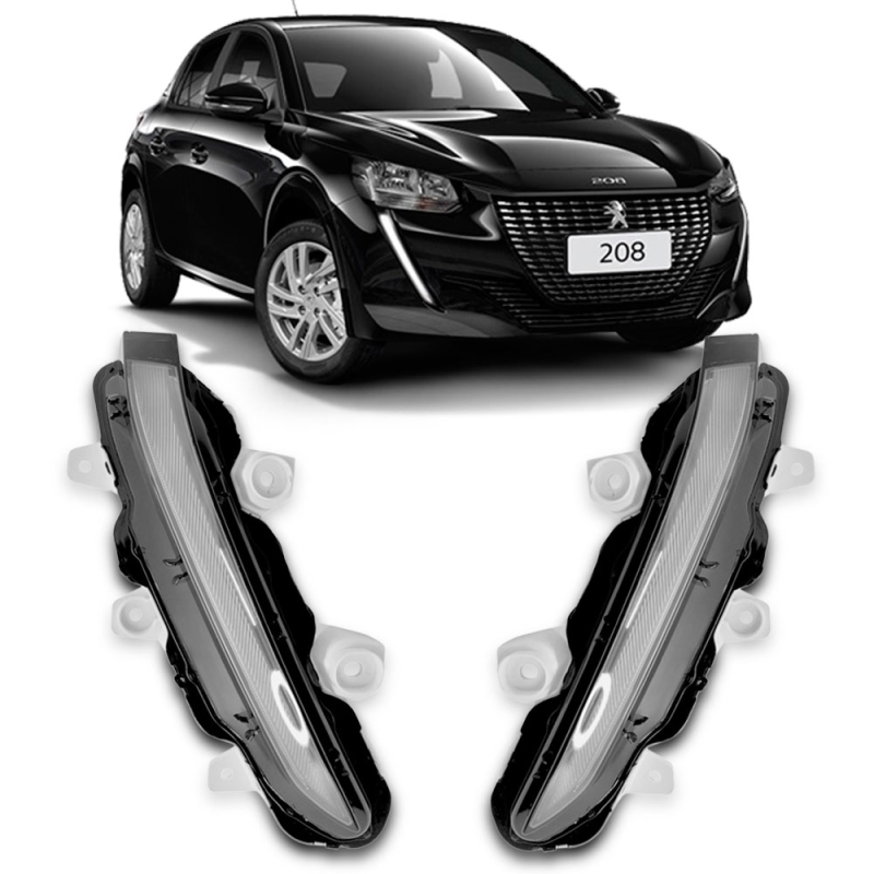 PAR FAROL MILHA AUXILIAR LED DRL PEUGEOT 208 2021 22 23 2024
