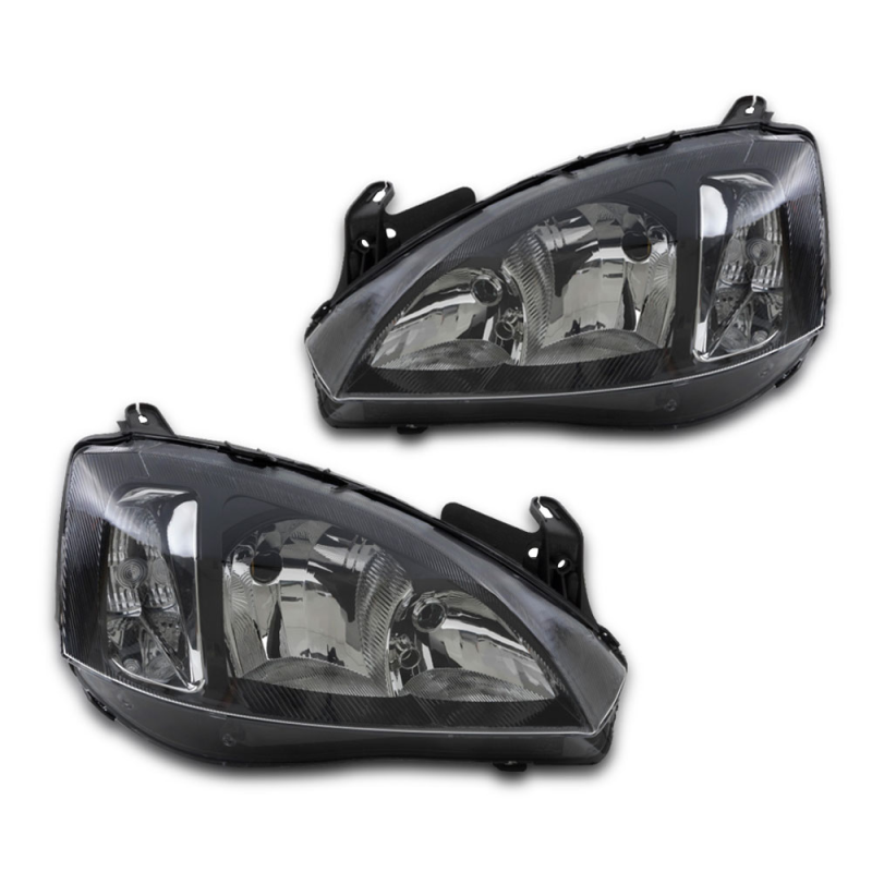 PAR FAROL CORSA 2008 2009 2010 2011 2012 MASCARA NEGRA ORIGINAL