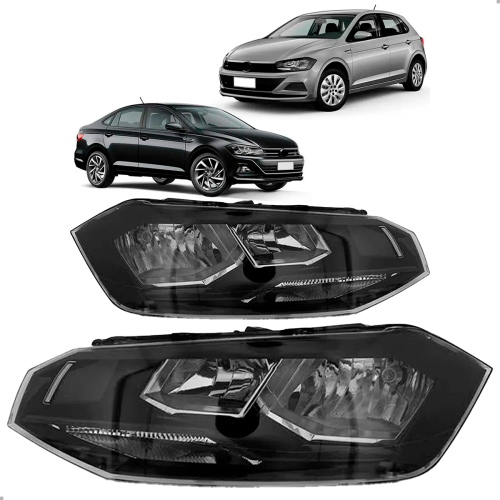 PAR FAROL POLO 2018 2019 2020 2021 2022 MASCARA NEGRA ORIGINAL