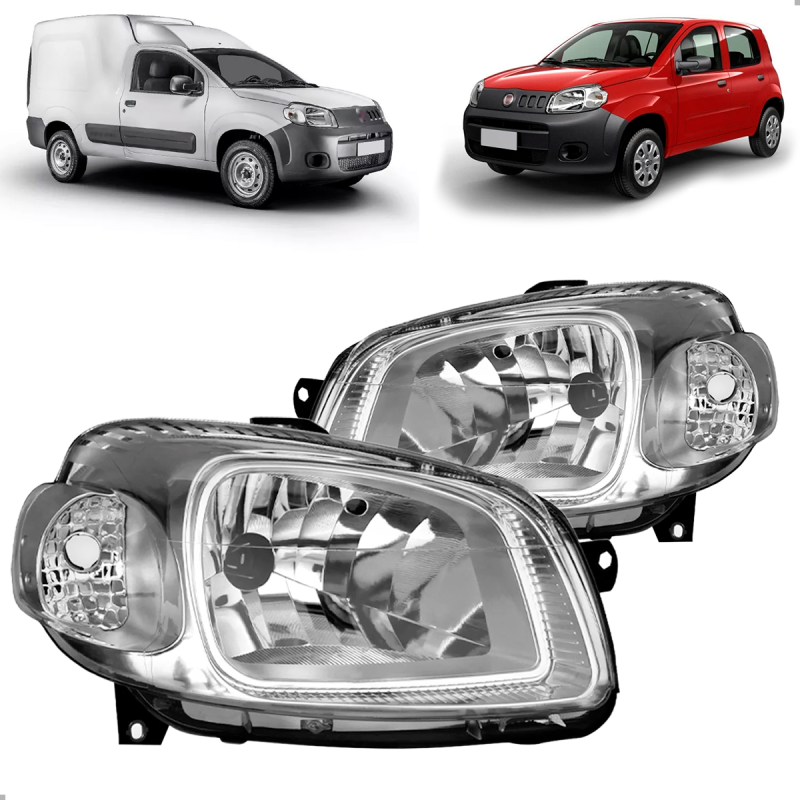 PAR FAROL UNO VIVACE 2010 2011 2012 2013 2014 FIORINO VIVACE 2013 2014 15 16 17 18 19 20 2021 CROMADO ORIGINAL