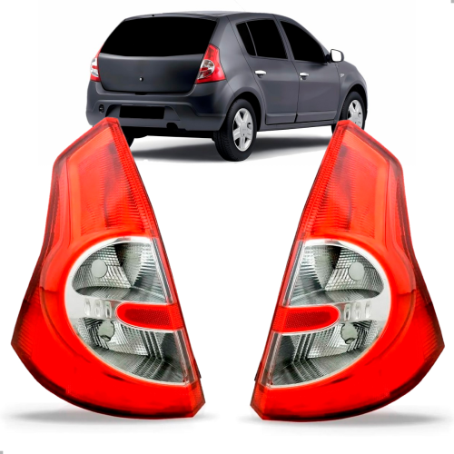 PAR LANTERNA SANDERO 2008 2009 2010 2011 5P CRISTAL AFT