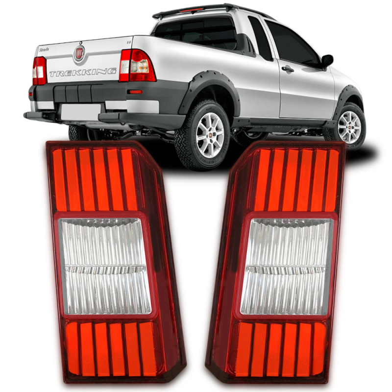 PAR LANTERNA TRASEIRA AUX. PICK-UP STRADA 2008 BICOLOR