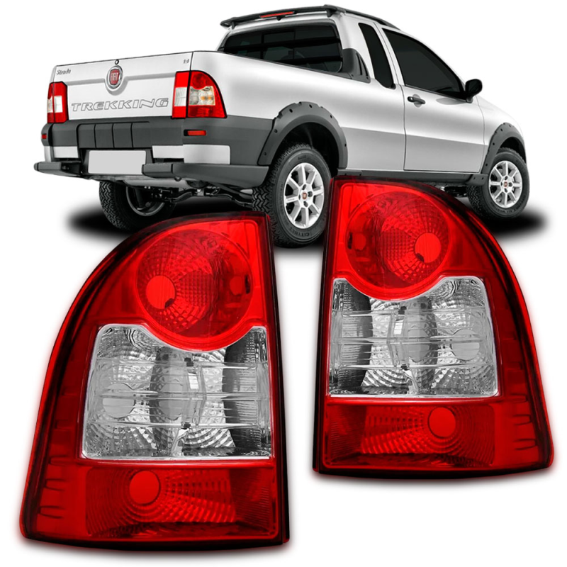 PAR LANTERNA TRASEIRA CANTO PICK-UP STRADA 2008 EM DIANTE BICOLOR