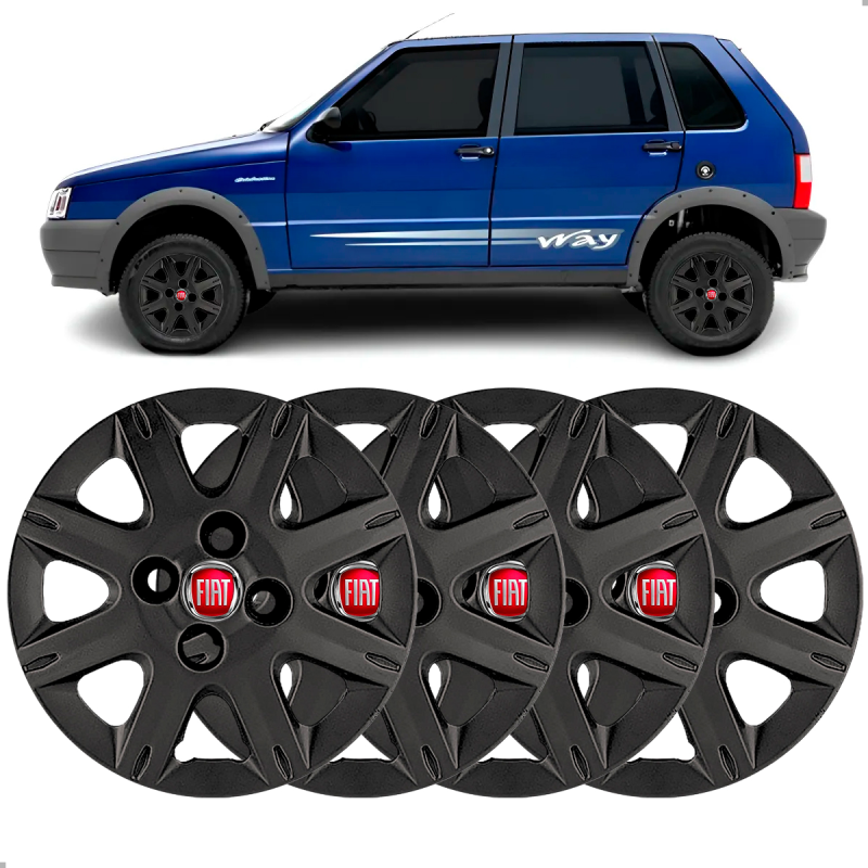 CALOTA UNO 2004 A 2012 PRETO FOSCO ARO 13