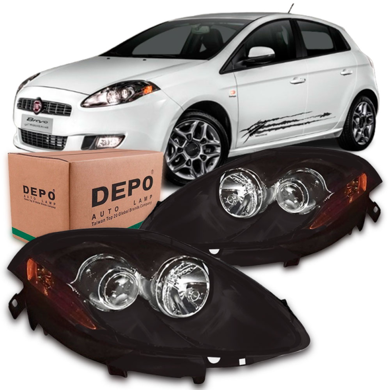 PAR FAROL BRAVO 2011 2012 2013 2014 2015 2016 MASCARA NEGRA