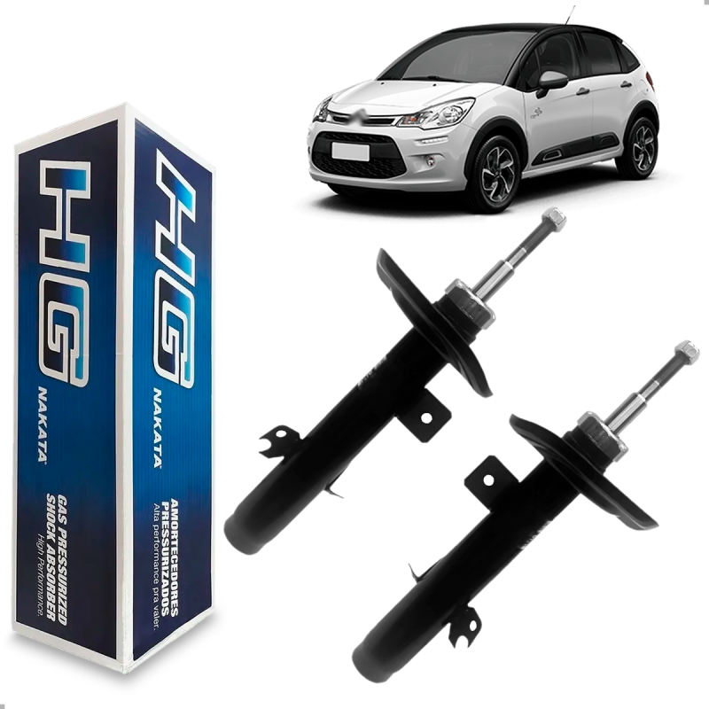 PAR AMORTECEDOR DIANTEIRO CITROEN C3 2013 A 2022 PEUGEOT 2008 2019 A 2022 208 2019 A 2022