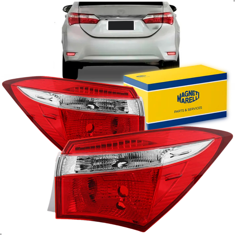 PAR LANTERNA TRASEIRA ORIGINAL COROLLA 2015 A 2017 CANTO SEM LED