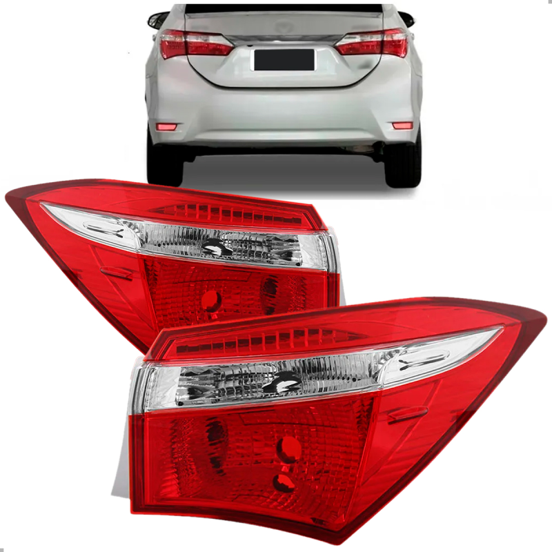 PAR LANTERNA TRASEIRA ORIGINAL COROLLA 2015 A 2017 CANTO SEM LED