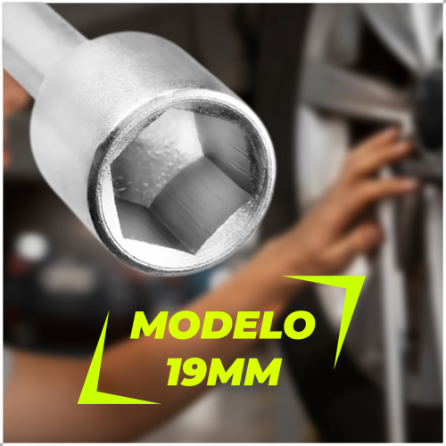 KIT SEGURANCA TRIANGULO MACACO JOELHO COM CHAVE DE RODA EM FORMATO L 19MM