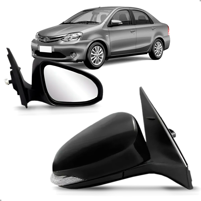 PAR RETROVISOR ETIOS 2014 A 2018 ELETRICO COM PISCA