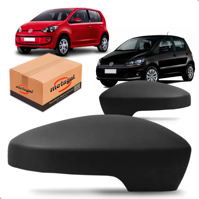 PAR CAPA RETROVISOR UP 2014 A 2022 FOX GOL SAVEIRO VOYAGE G6 G7 G8 COM FURO PARA PINTURA