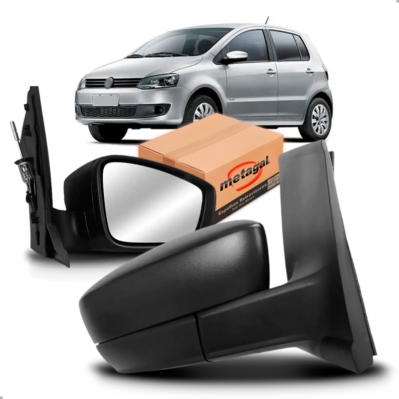 PAR RETROVISOR ORIGINAL FOX 2010 A 2014 COM CONTROLE MANUAL SEM PISCA