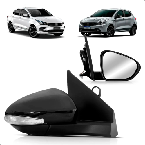 PAR RETROVISOR ORIGINAL ARGO CRONOS 2017 A 2022 REGULADOR ELETRICO COM PISCA COM SENSOR
