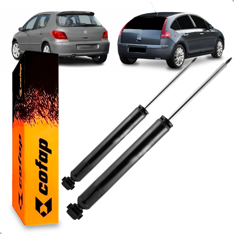 PAR AMORTECEDOR TRASEIRO 307 2002 A 2012 C4 2007 A 2012