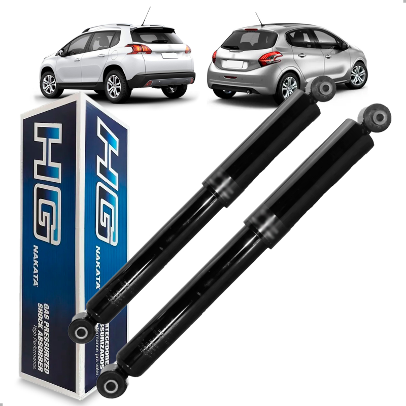 PAR AMORTECEDOR TRASEIRO PEUGEOT 2008 2013 A 2020 208 2013 A 2020 CAMBIO AUTOMATICO