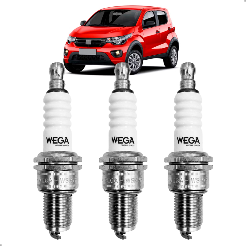 JOGO 3 VELAS DE IGNIçãO ARGO 1.0 6V 1.3 8V 2017 A 2022 CRONOS 1.3 8V 2018 A 2022 MOBI 1.0 6V 2016 A 2022