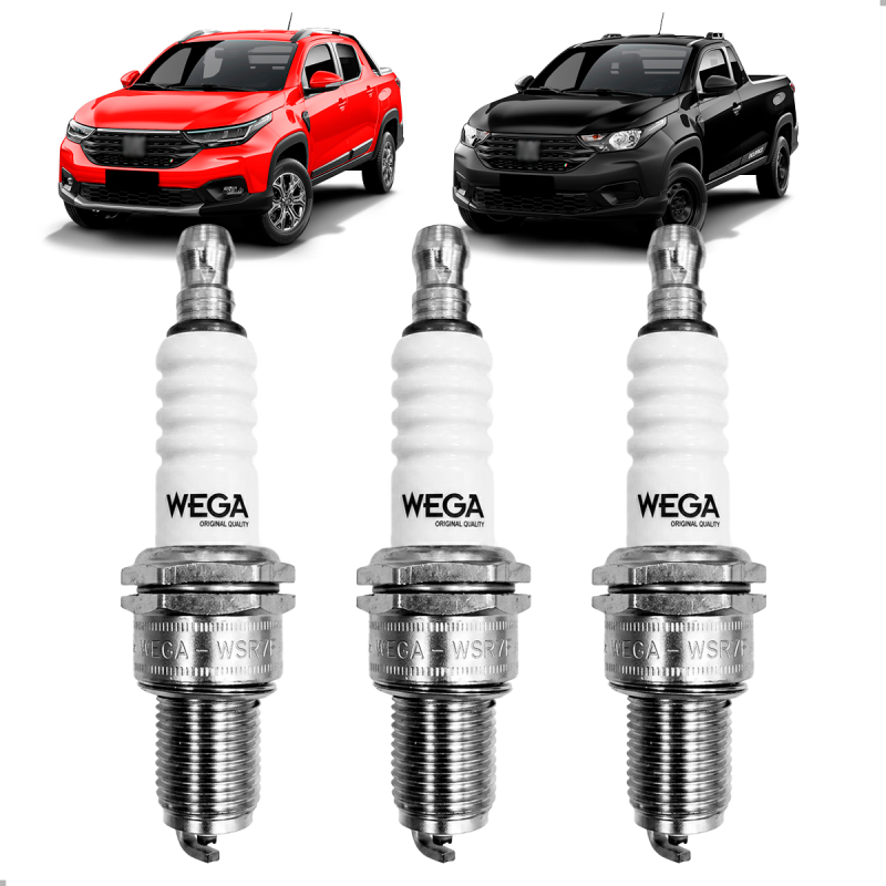JOGO 3 VELAS DE IGNIçãO ARGO 1.0 6V 1.3 8V 2017 A 2022 CRONOS 1.3 8V 2018 A 2022 MOBI 1.0 6V 2016 A 2022