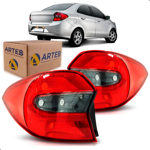 PAR LANTERNA TRASEIRA ORIGINAL KA+ SEDAN 2015 A 2018 FUME