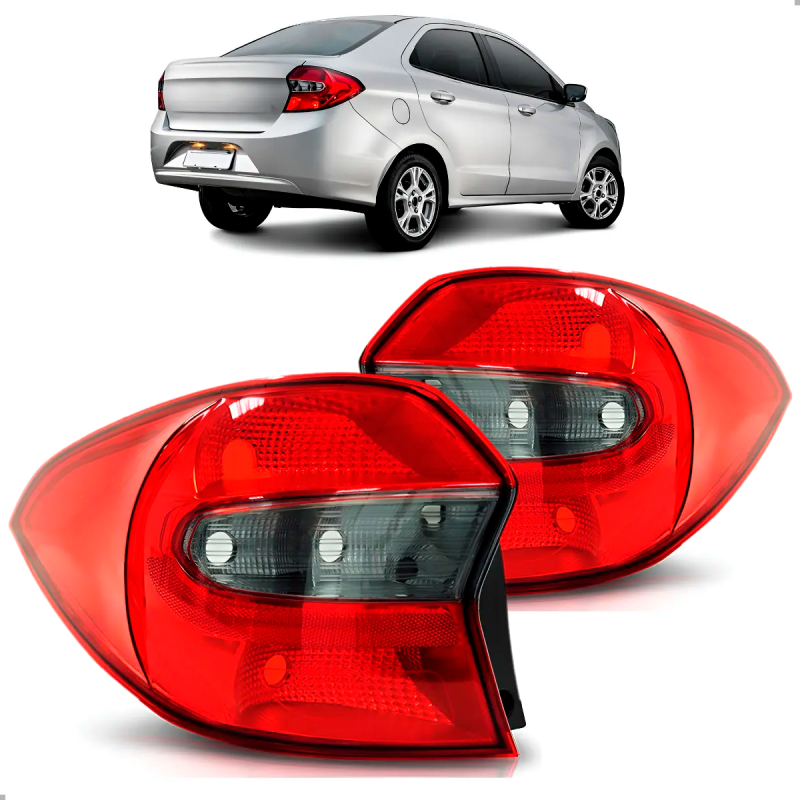 PAR LANTERNA TRASEIRA ORIGINAL KA+ SEDAN 2015 A 2018 FUME