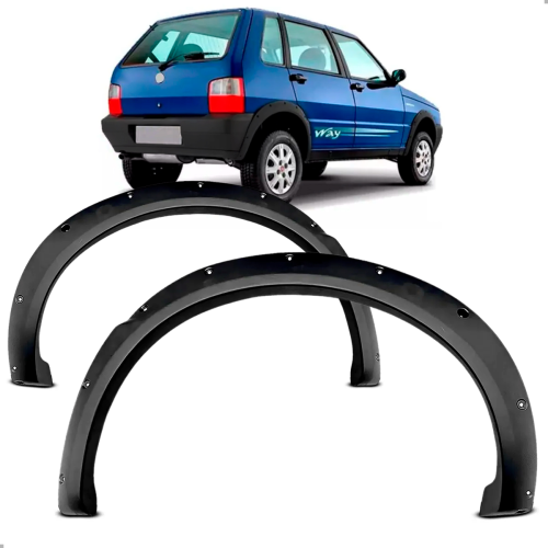 PAR MOLDURA DA LATERAL TRASEIRA UNO WAY 2004 A 2012 PRETO