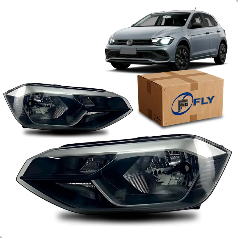 PAR FAROL POLO TRACK 2023 A 2024 MASCARA NEGRA