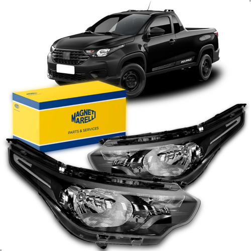 PAR FAROL STRADA 2020 2021 2022 MASCARA NEGRA FOCO SIMPLES