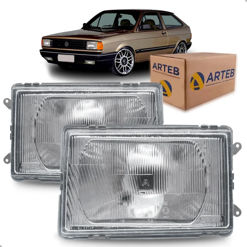 PAR FAROL GOL SAVEIRO ORIGINAL 1987 1988 1990 CROMADO
