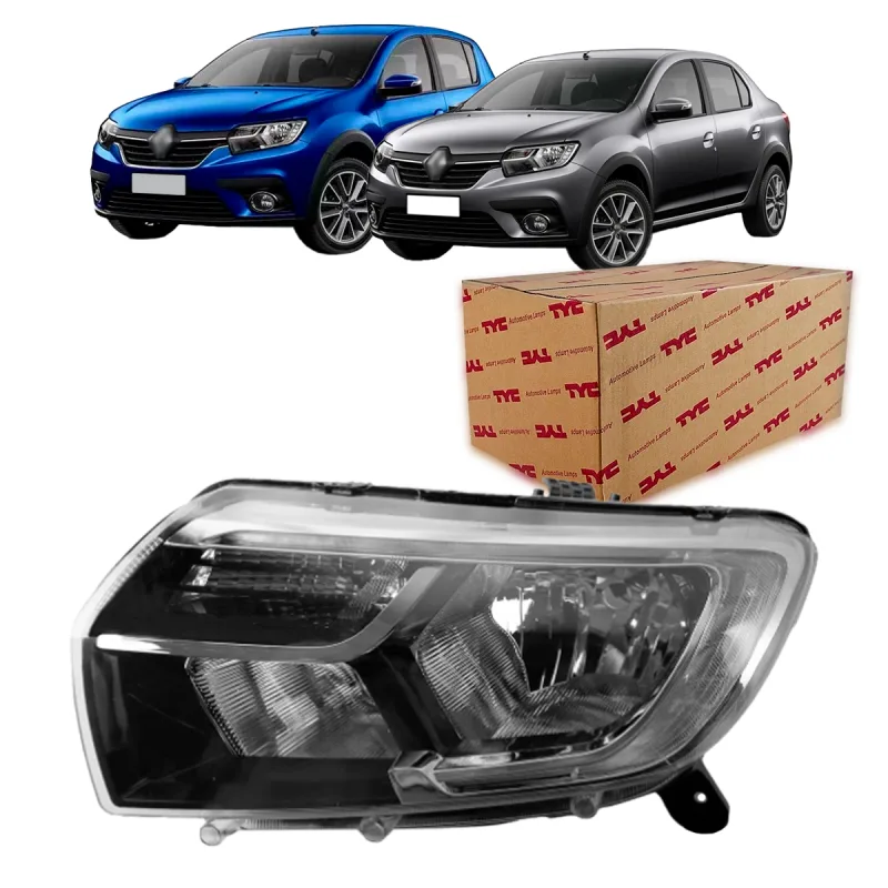 Farol Logan Sandero 2021 A 2022 Lado Esquerdo Com Led (r29417) (c060873)