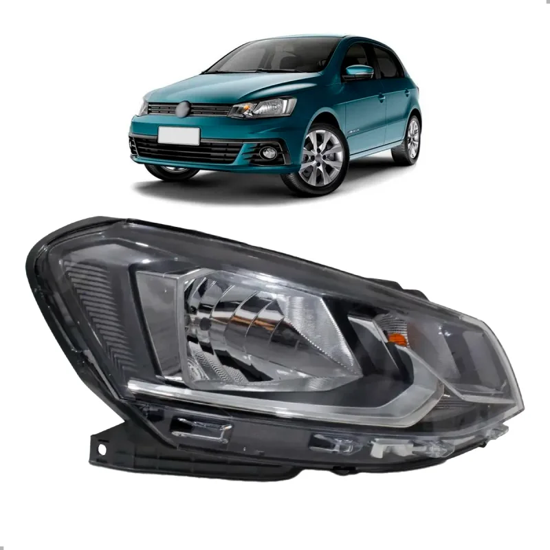 Farol Gol Voyage G7 2016 A 2018 Lado Direito Cromado