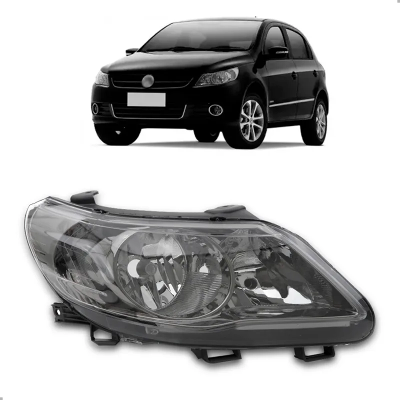 0160752 Farol Original Gol Saveiro Voyage G5 2009 A 2012 Lado Direito Foco Duplo Fume Cup. Tela