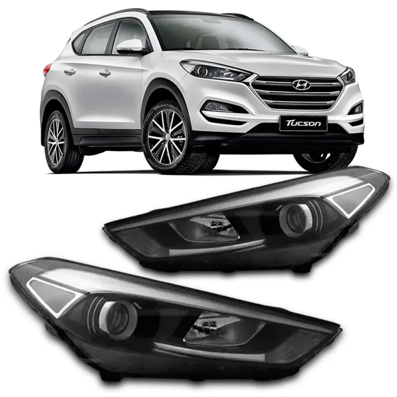 Farol Tucson 2017 A 2022 Lado Esquerdo Regulador Eletrico Com Projetor (r25161)