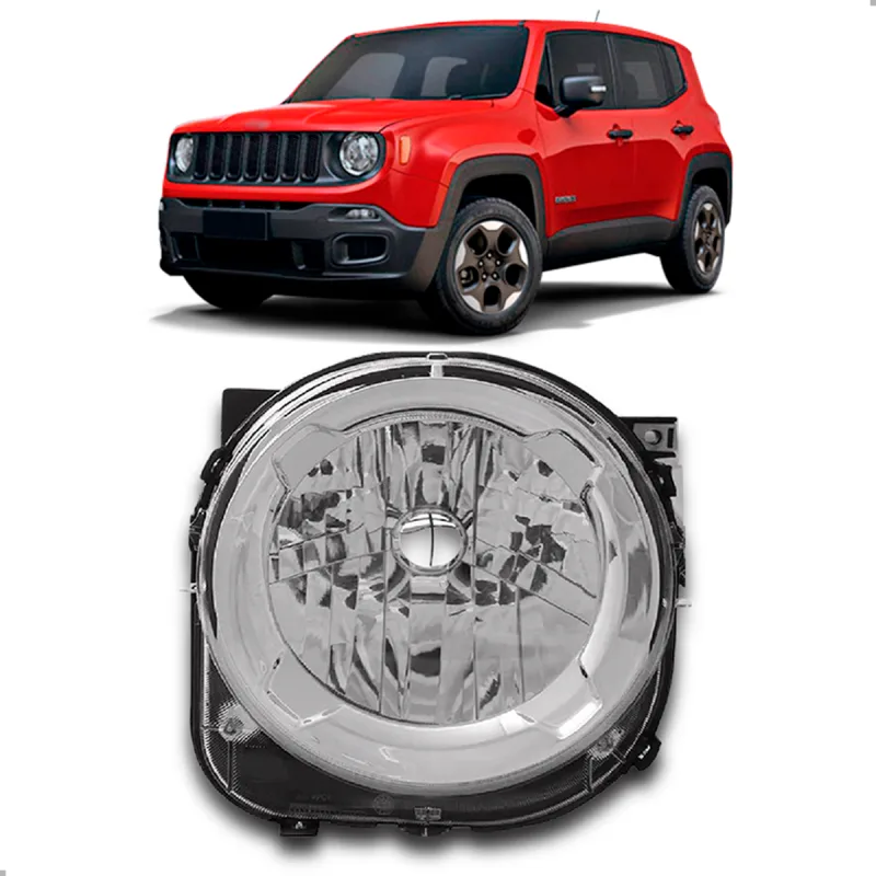 Farol Original Renegade 2015 A 2022 Lado Direito Sem Led E Sem Xenon