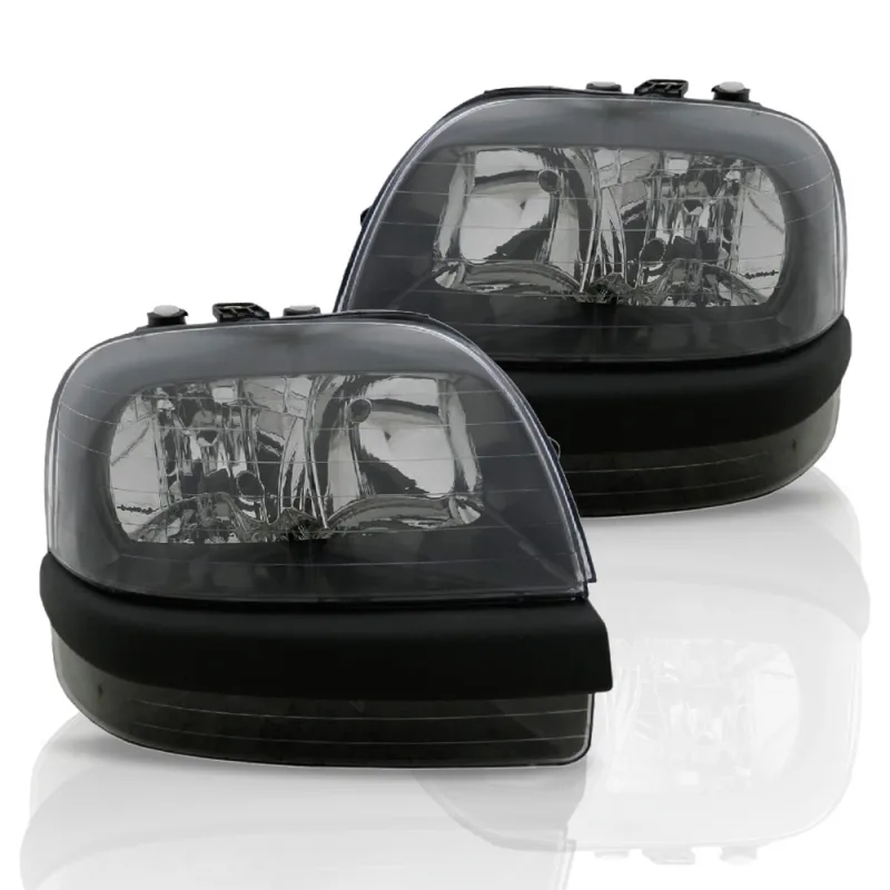Farol Doblo 2003 A 2008 Lado Direito Masc Negra Com Auxiliar (r15050)