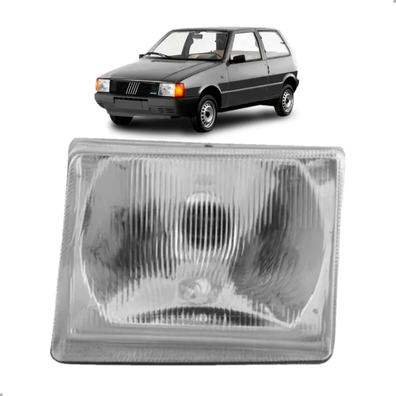 0160027 Farol Uno Elba Fiorino Bau Pickup Premio 1985 A 1990 Lado Esquerdo