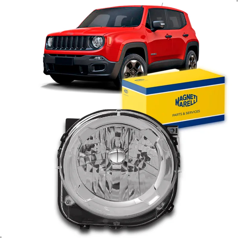 Farol Original Renegade 2015 A 2022 Lado Direito Sem Led E Sem Xenon