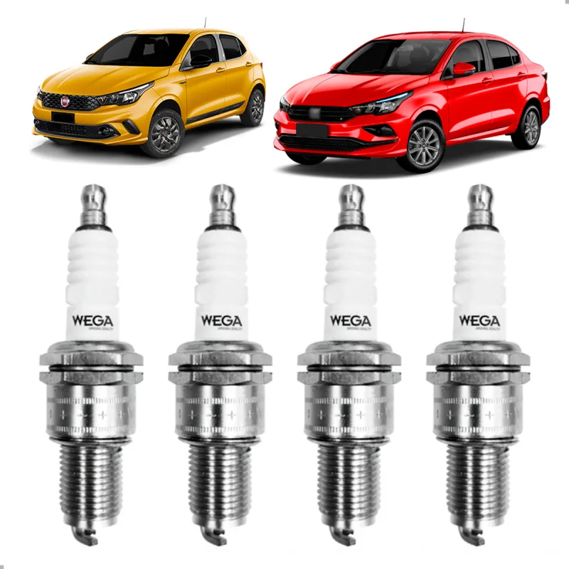 JOGO VELA DE IGNICAO ARGO 1.0 6V 1.3 8V 2017 A 2022 CRONOS 1.3 8V 2018 A 2022 MOBI 1.0 6V 2016 A 2022 STRADA 1.3 8V 2020
