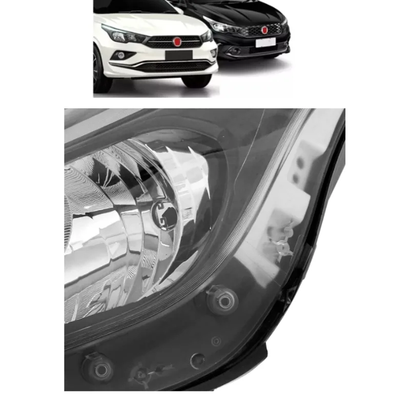 Farol Argo Cronos 2017 A 2021 Lado Esquerdo Com Led Sem Soquete (c059590) (r29203)
