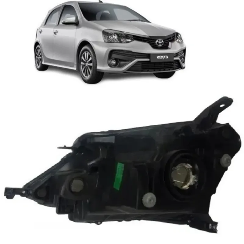 Farol Etios 2019 A 2022 Lado Esquerdo Masc Negra(c60881)  (r29079)