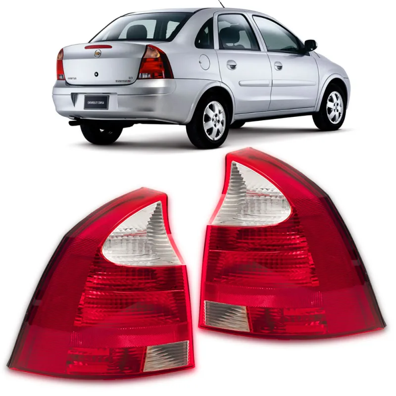 Lanterna Traseira Corsa Sedan 2003 A 2011 Lado Esquerdo Cristal