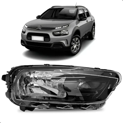 Farol Original Citroen C4 Cactus 2023 A 2024 Lado Direito Mascara Negra