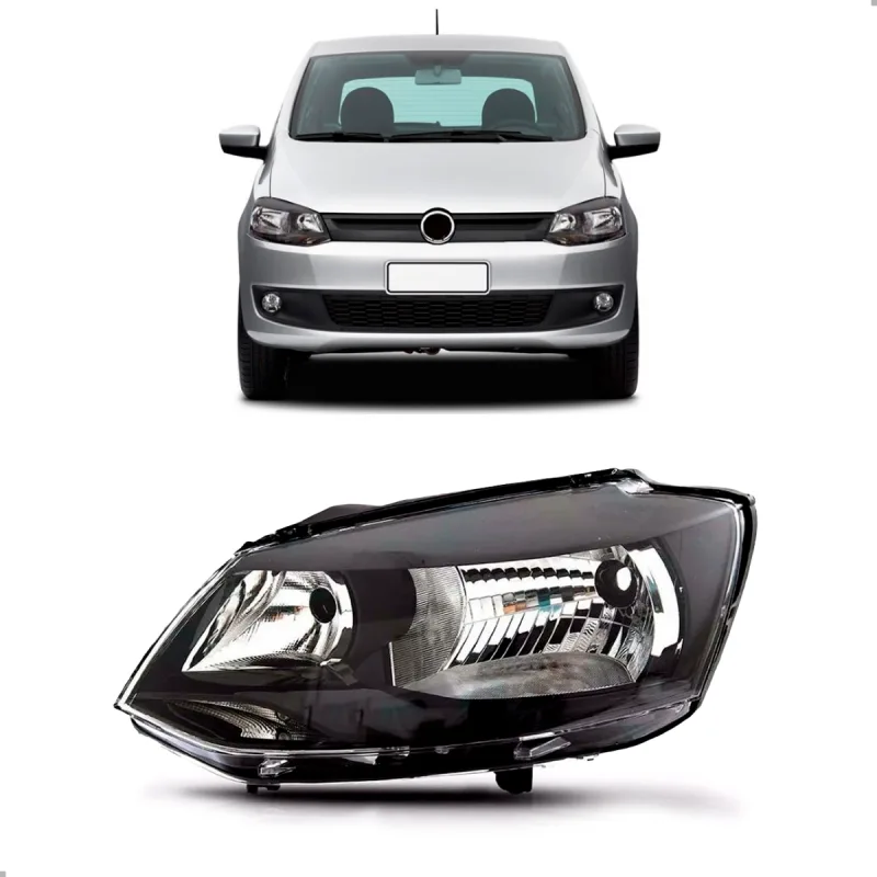 0160747 Farol Original Fox Spacefox 2011 A 2014 Lado Esquerdo Simples Negro