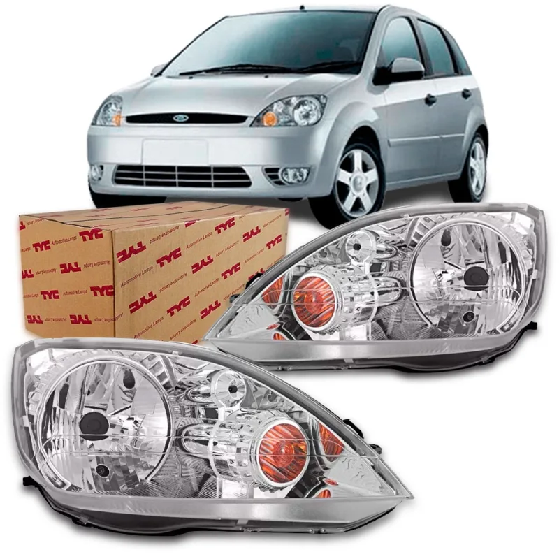 Farol Fiesta 2003 A 2007 Lado Esquerdo (r17543)
