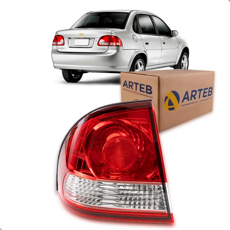 0460413 Lanterna Traseira Original Corsa Classic Ls 2011 A 2016 Lado Esquerdo Canto Cristal