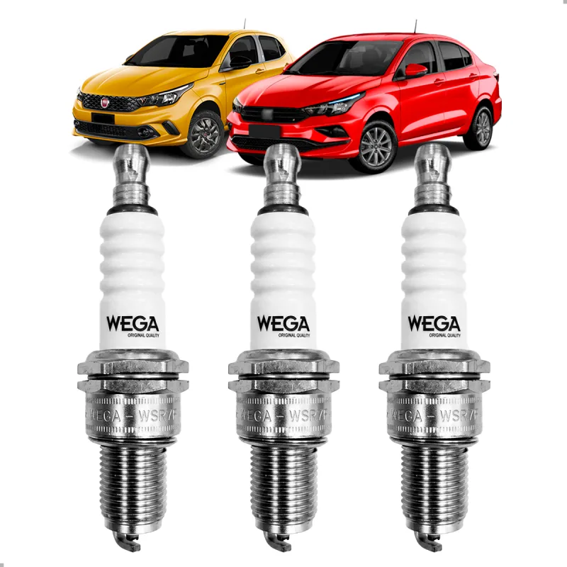 JOGO 3 VELAS DE IGNIçãO ARGO 1.0 6V 1.3 8V 2017 A 2022 CRONOS 1.3 8V 2018 A 2022 MOBI 1.0 6V 2016 A 2022