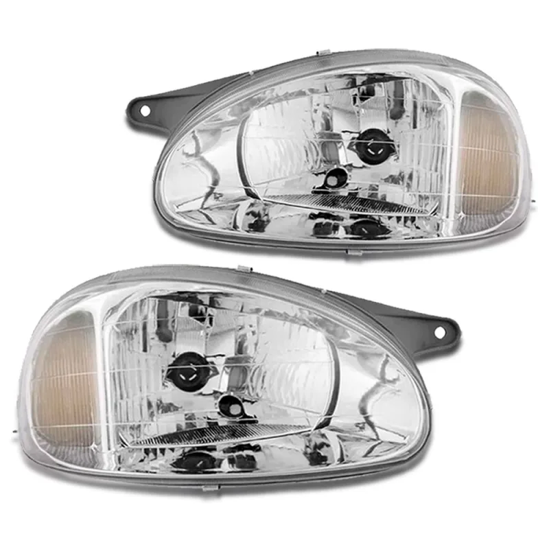 0160380 Farol Original Corsa Classic 2000 A 2010 Lado Direito Cromado Carcaca Cinza