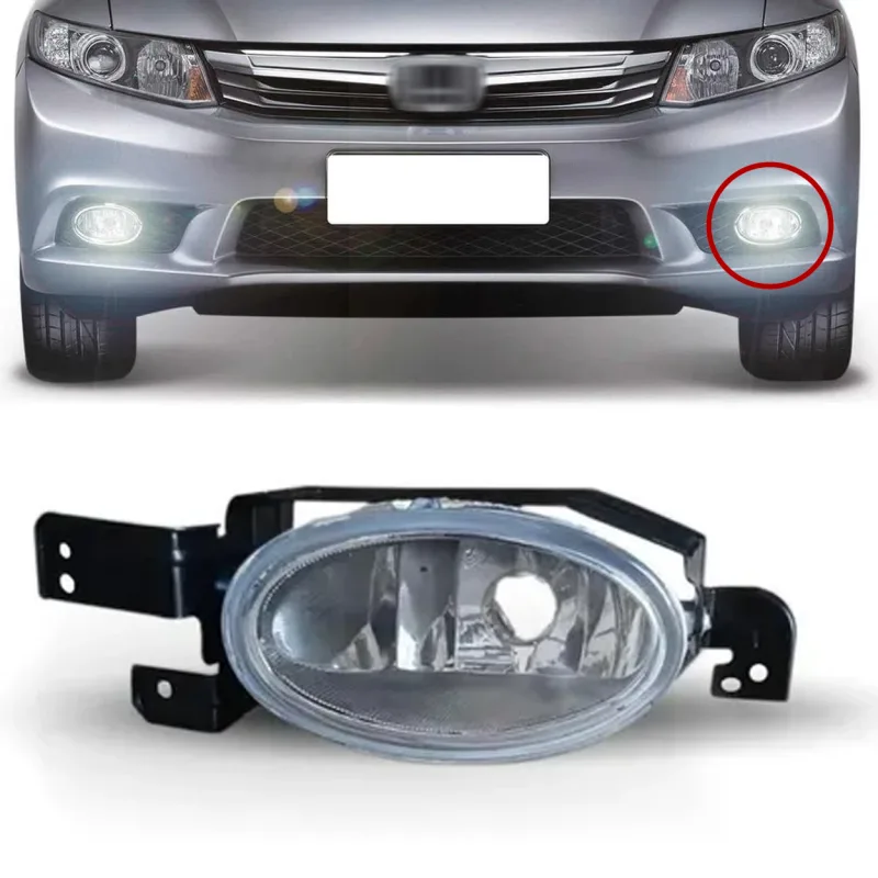 (r23727)farol Auxiliar De Milha Auxiliar Civic 2012 A 2016 Lado Esquerdo Sem Grade